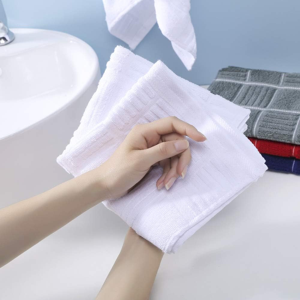 Ultra-Soft 100% Cotton Gray Kitchen Towels - Highly Absorbent Dish Towels for Effortless Washing and Drying